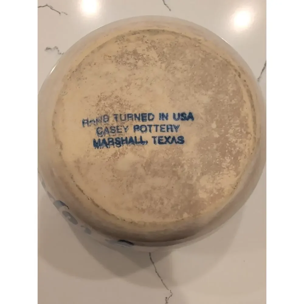 Vintage Casey Pottery Hand Turned Popcorn Bowl That's All Folks Marshall Texas